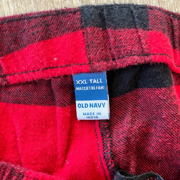 Mens Old Navy Red Plaid Lounge Pants - XXL Tall - Picture 5 of 5